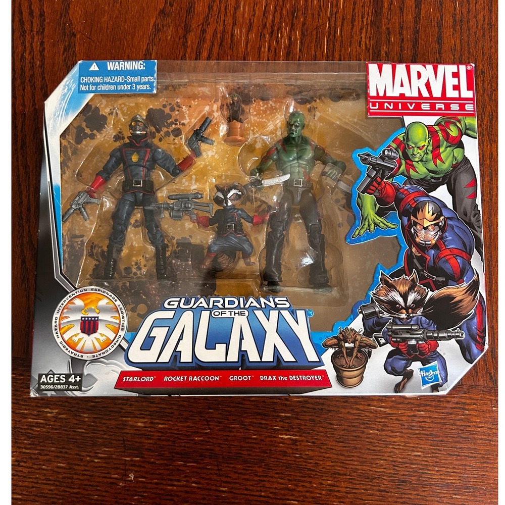Marvel‎ Universe Guardians of the Galaxy Hasbro Star-Lord Rocket Drax Groot 2011